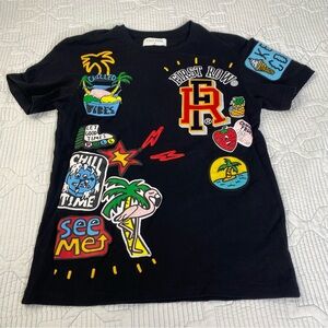 FIRST ROW BLACK Size Small CREW NECK SHORT Sleeve FR KEEP COOL SS TEE